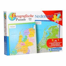 Puzzle geografic Netherland 104 piese 2 in 1 - Clementoni