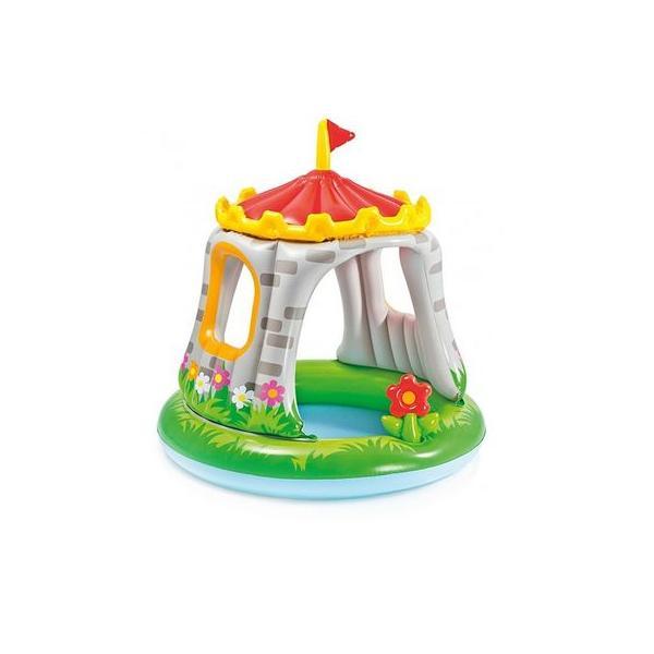 Piscina gonflabila pentru copii cu acoperis pentru protectie solara - castel 122 x 122 cm - nebunici