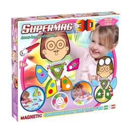 Set Constructie Magnetic 3D Triunghi 28 Piese - Supermag