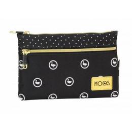 Penar mare cu 2 fermoare moos topos 16x23x3 cm