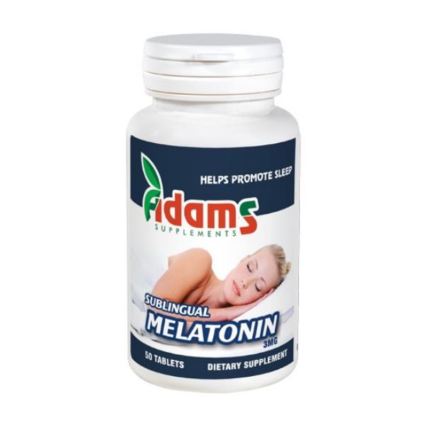 Melatonina Sublinguala 3mg Adams Supplements, 50 tablete