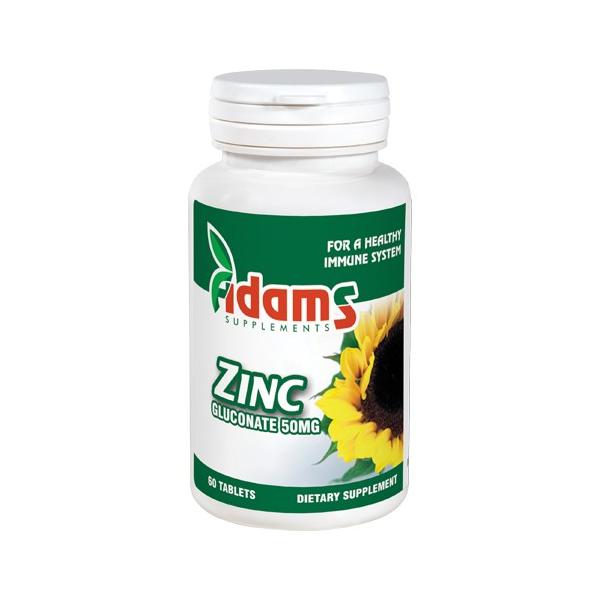 Zinc 50mg Adams Supplements, 60 tablete Zinc 50mg Adams Supplements, 60 tablete