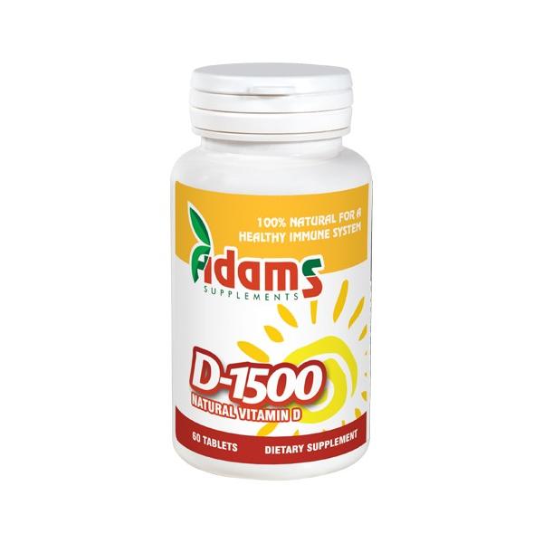 Vitamina D-1500 Adams Supplements, 60 tablete