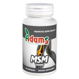 Msm 1000mg adams supplements, 30 capsule