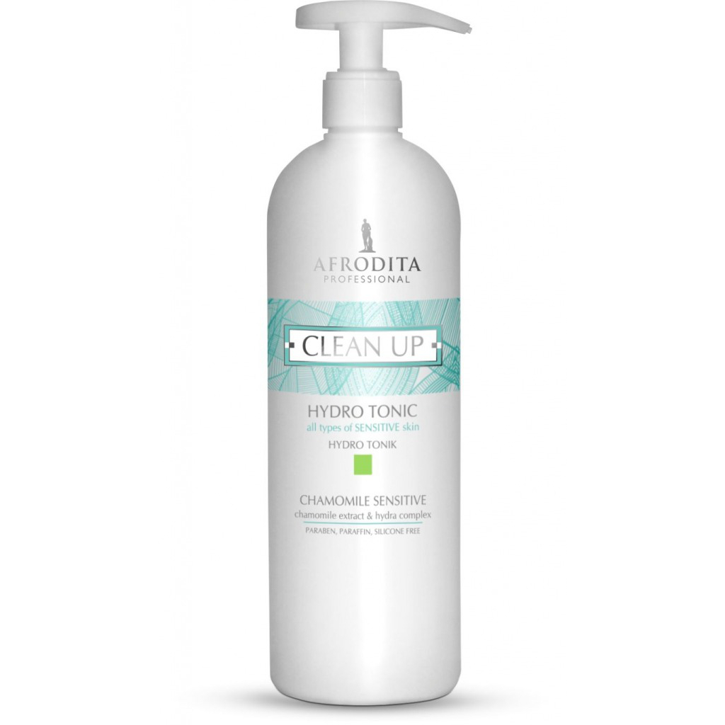 Lotiune Tonica pentru Ten Sensibil - Cosmetica Afrodita Clean Up Hydro Tonic Chamomile Sensitive, 500ml