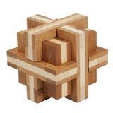 Joc logic iq din lemn bambus double cross - Fridolin 