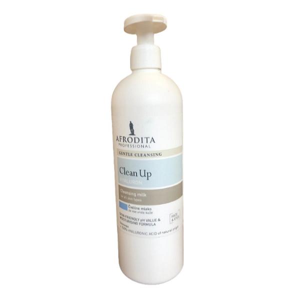 Cosmetica Afrodita - Lapte demachiant cu acid hialuronic pentru toate tipurile de ten 500 ml