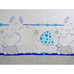 Lenjerie MyKids My Zoo Albastru 5 Piese 120x60 cm