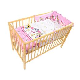 Lenjerie MyKids Bufnita Roz 4 piese 120x60