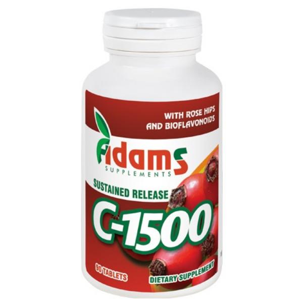 Vitamina C-1500 cu Macese Adams Supplements, 90 tablete