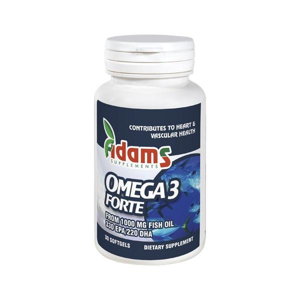 Omega3 Forte 330 EPA 220 DHA Adams Supplements, 30 capsule