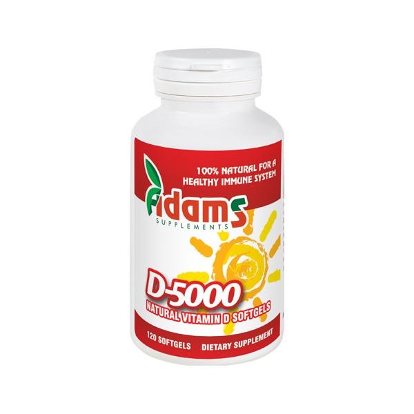 Vitamina D-5000 softgel Adams Supplements, 120 capsule