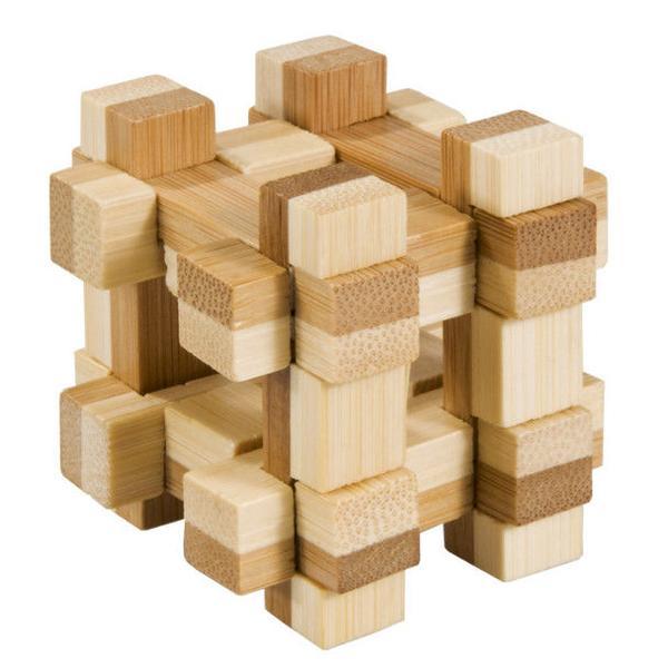 Joc logic iq din lemn bambus &icirc;n cutie metalică - 11 Fridolin