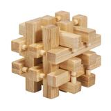 Joc logic iq din lemn bambus în cutie metalică - 2 Fridolin