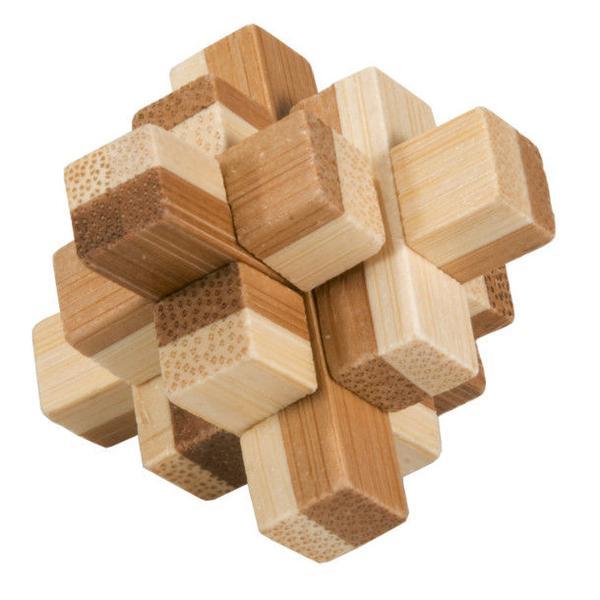 Joc logic iq din lemn bambus &icirc;n cutie metalică - 9 Fridolin