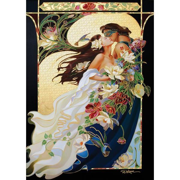 Puzzle 1000 piese - gliter auriu romantic couple-sandra wakeen