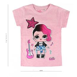 Tricou LOL Surprise din colectia Let's be friends Roz , 4/5 ani