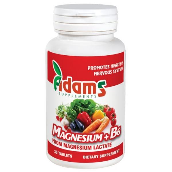 Magneziu + B6 Adams Supplements, 30 tablete