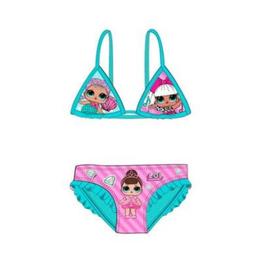 Costum de baie 2 piese LOL Suprise, Bleu cu design papusa LOL, 3 ani, 98 cm