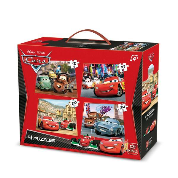Puzzle 4 in 1 cars (12, 16, 20, 24 piese)