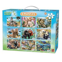 Puzzle 9 in 1 animale, 277 piese