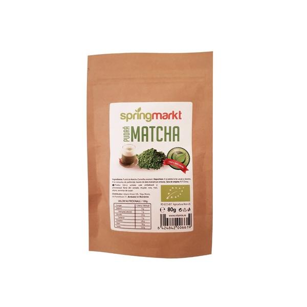 Pudra ecologica de Matcha Springmarkt, 80g