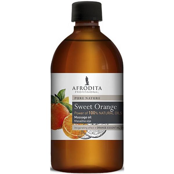 Ulei Masaj Facial si Corporal din Portocale - Cosmetica Afrodita Massage Oil Sweet Orange, 500 ml