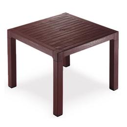 Masa RAKI WOOD patrata 90x90x75cm polipropilen/fibra sticla culoare cafea MN0142321