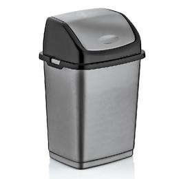 Cos de gunoi cu capac batant raki icikala fantasy 18lt mn0151356, gri negru