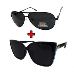 Set ochelari polarizati: ochelari de soare aviator pentru el + ochelari de soare pentru ea