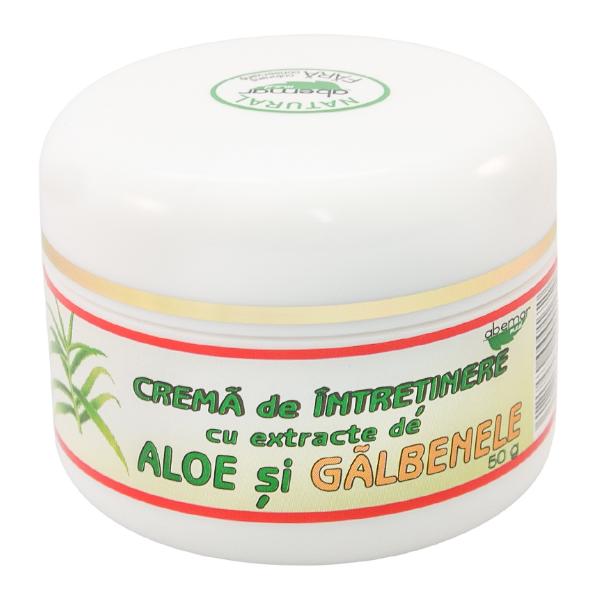 Crema de Intretinere cu Extracte de Aloe si Galbenele Abemar Med, 50g 50G