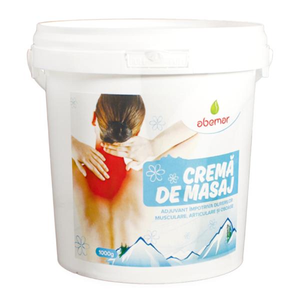 Crema de Masaj pentru Dureri Musculare, Articulare si Osoase Abemar Med, 1000g