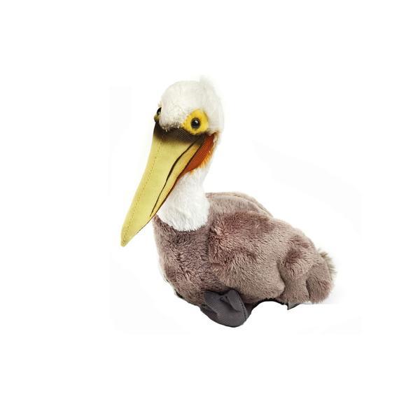 Jucarie din plus national geographic pelican brun 17 cm
