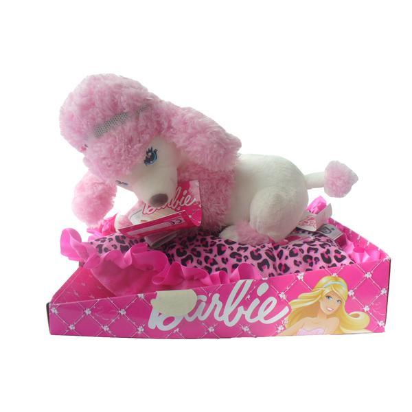 Jucarie din plus - animal de companie barbie pe perna, pudel