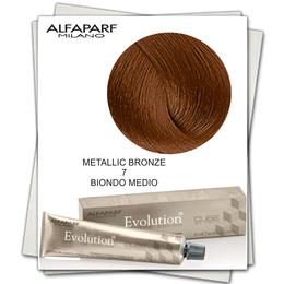 Vopsea permanenta - alfaparf milano evolution of the color nuanta 7 metallic bronze biondo medio