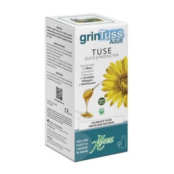 Sirop de Tuse pentru Adulti Grintuss Aboca, 180g