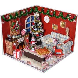 Joc interactiv, macheta casuta de asamblat, miniatura, DIY, Nordic Time, cadou zi de nastere, aniversare