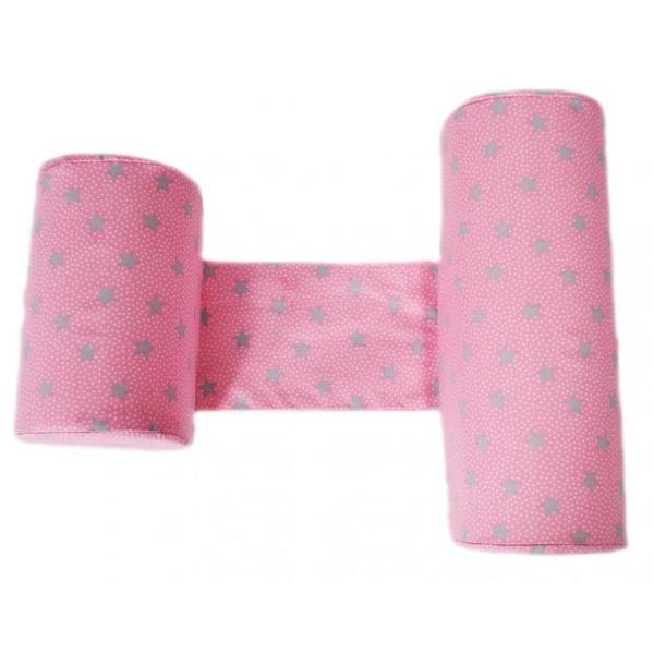 Perna anti-rasucire si pozitionare bebelusi grey stars pink