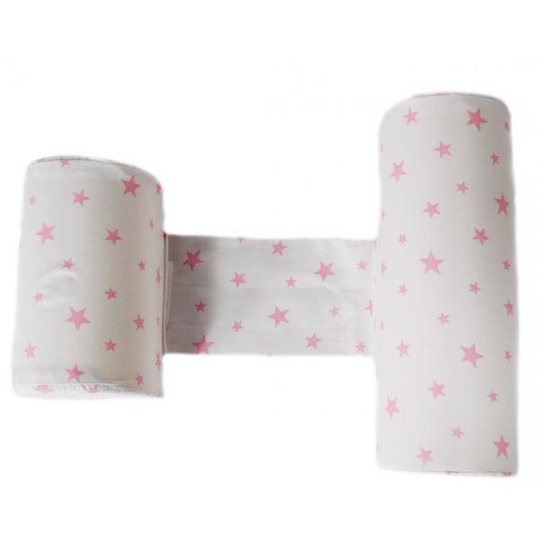 Perna anti-rasucire si pozitionare bebelusi pink stars white