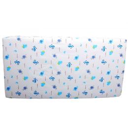Cearceaf din bumbac cu elastic Zebra Blue 120x60 cm