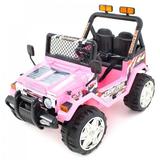 Masinuta electrica cu roti din cauciuc Drifter Jeep 4x4 Pink