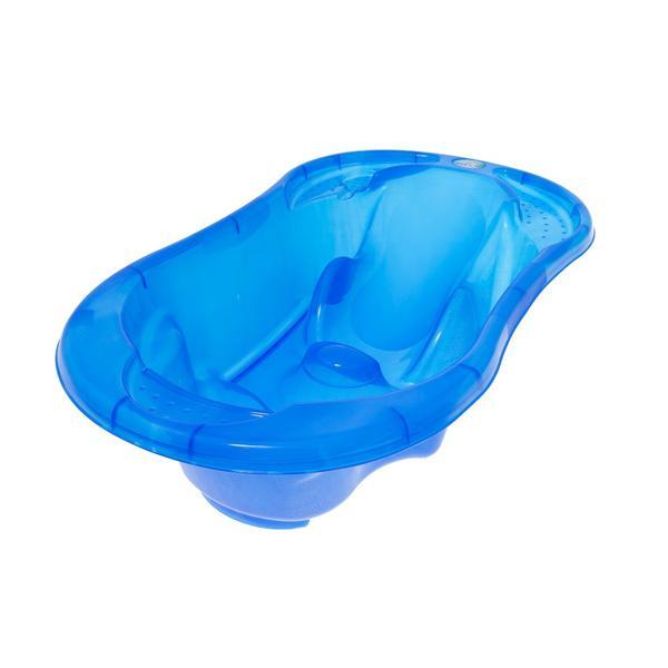 Cadita anatomica tega baby cu termometru komfort albastru transparent