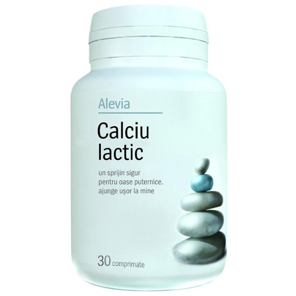 Calciu Lactic Alevia, 30 tablete