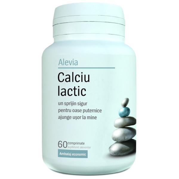 Calciu Lactic Alevia, 60 tablete