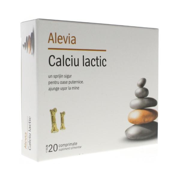 Calciu Lactic Alevia, 20 tablete