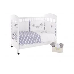 Lenjerie patut brodata cu 2 piese 140x70cm Little Angel Clouds