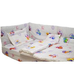 Lenjerie patut cu 5 piese White Pony
