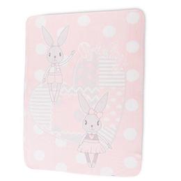 Paturica moale Super Soft Winter Rabbits Pink 110x140 cm