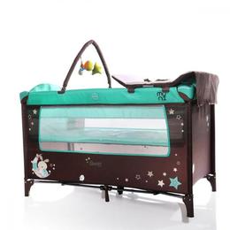 Patut pliabil cu 2 nivele Sleepy Turquoise