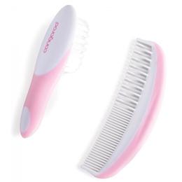 Perie si pieptan pentru bebelus pink
